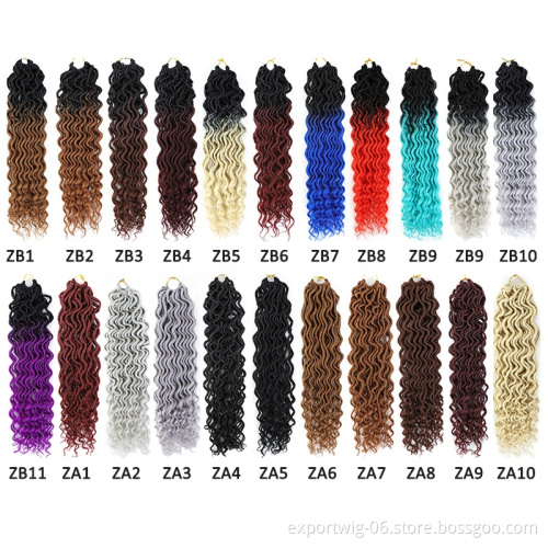 Goddess Locs Crochet With Curly Ends 20inch Crochet Wave Faux Locs Twist Braiding Hair Synthetic Curly Goddess Locs Hair